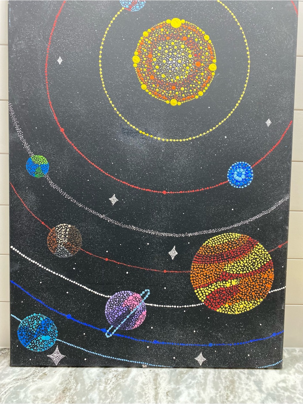 Solar System Dot Painting - Picture 5 of 6